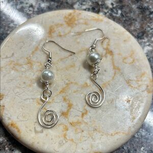 Elegant Silver Swirl Earrings